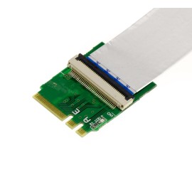 KALEA-INFORMATIQUE Riser PCIe x8 to M2 E A Key Adapter with 15 cm or 25 cm Shielded Flat Ribbon for Mounting an 8X PCI Express Card to an M.2 EA Key Port