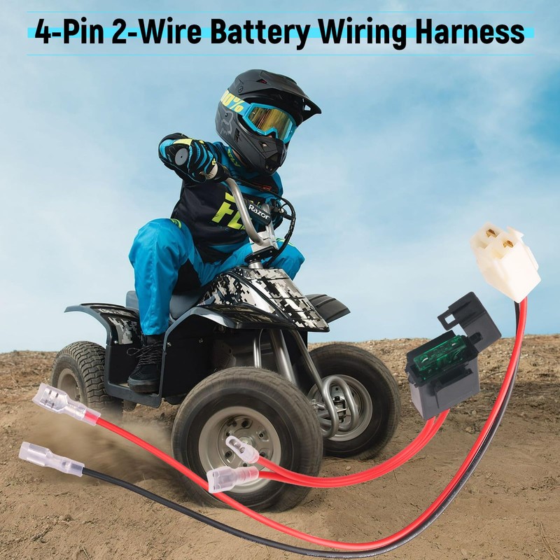 4 Holes Plug Battery Wire Harness for Razor Mx350 Mx400