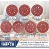 STEBRUAM 105PCS 125mm Sanding Discs, 5 Inch 8 Hole Hook