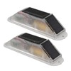 2pcs Solar Strobe Warning Light Waterproof Light Control High Bright