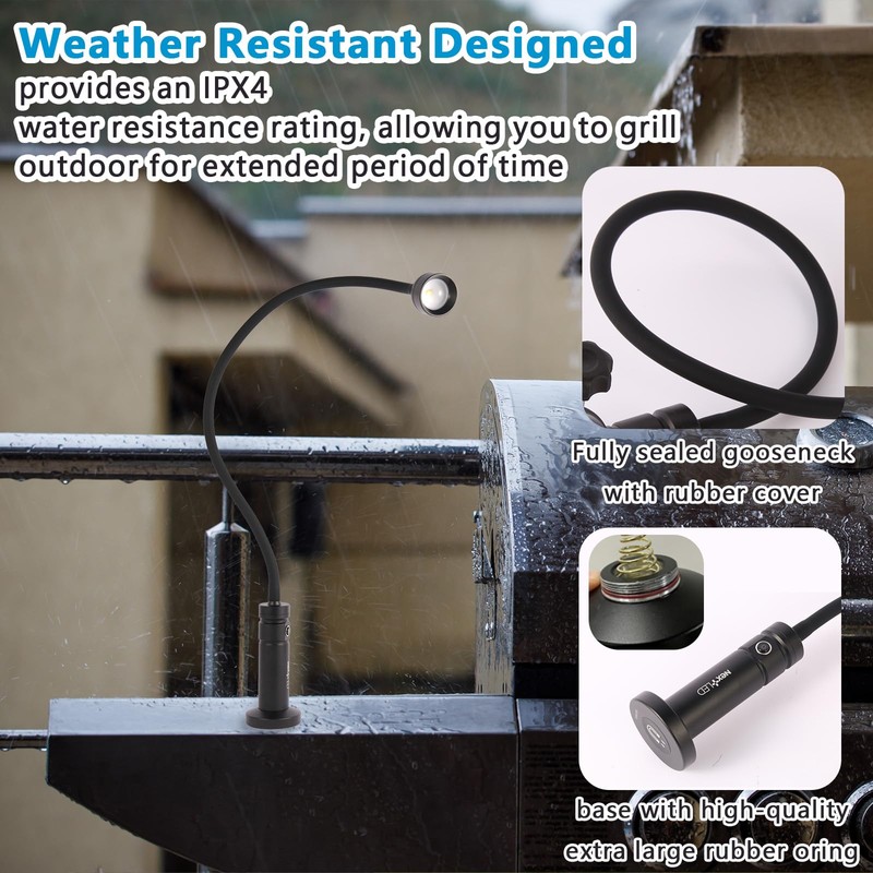 (Improved) NextLED NT-7728 Heavy Duty Magnetic Grill Lights for Outdoor