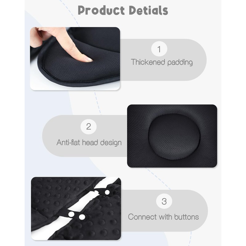 HNHUAMING Infant Car Seat Insert with 2 Headrest for Doona|Graco,