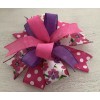 Handmade 10" Pink & Purple Easter Wreath Bow, Spring Lantern