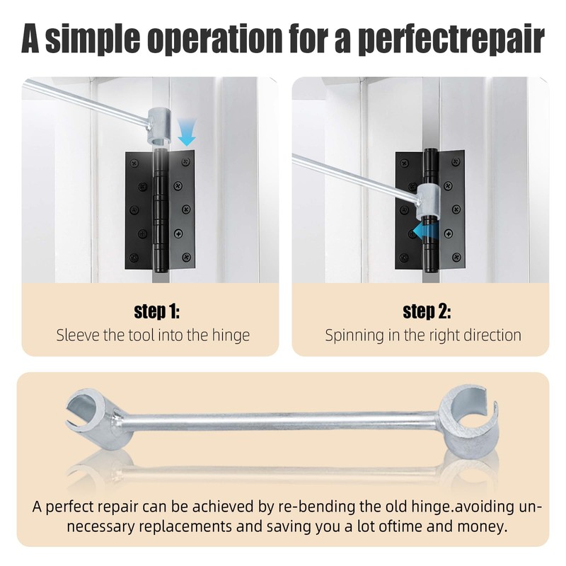 LENKEYREND Door Hinge Adjustment Tool, 14-19mm Hinges Gap Adjusting Wrench,