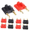 ORFOFE 10pcs Gold Plated Dual Banana Plug Connectors for Audio
