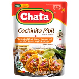 Chata Seasoned Shredded Meat 8.8oz Pouch (Pack of 1) (Select Flavor Below) (Cochinita Pibil).