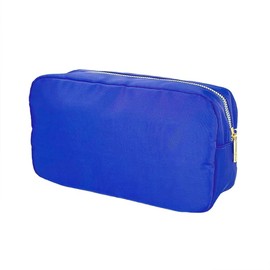 Blue Bird Nylon Makeup Bags for Women Girls Travel Toiletry Pouch Cosmetic Bag Makeup Organizer (Royal Blue, Small)