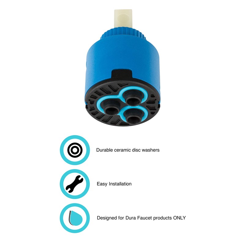 Dura Faucet DF-RK601 RV Faucet Handle Ceramic Disc Cartridge Replacement