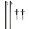 EXCELLO GLOBAL PRODUCTS Premium String Light Poles - 2 Pack