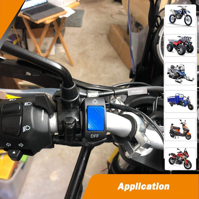 Motorcycle Handlebar Switch ATV Light Switch with On Off Push