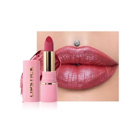 Sequin Lipstick Metallic Lipstick Pink Shiny Long Lasting Shiny Diamond Lip Balm Moisturising Waterproof Highly Pigmented & Non Transferable Vegan Makeup
