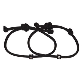 Matching initial pull cord paracord couples, father, mother, son, brother, bracelet set with note card