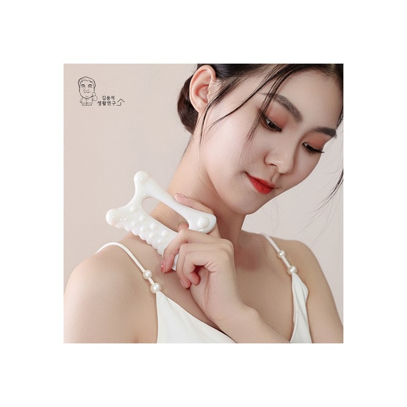 Gua Sha massager, lymphatic circulation, face, body, scalp, trapezius muscle