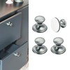 CcHhyyt 4 Pack Self-Stick Knobs Brushed Nickel Self-Adhesive Drawer Knobs