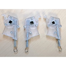 Heavy Duty Square Hole Wand Tilter High Profile for Horizonal Blinds (Clear, Pack of 3)