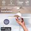Bell+Howell Socket Breeze Modern Ceiling Fans with LED Lights, 10"