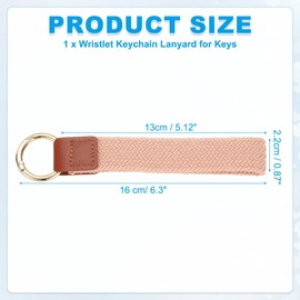 PATIKIL Wristlet Strap for Key, Durable Stretchy Hand Wrist Lanyard Wristlet Keychain Lanyard for Keys Phone Wallet ID Badges Card, Dark Pink