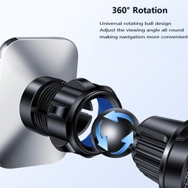 Magsafe Car Mount Air Conditioner Vent Magnet, Super Strong Magnetic Force, Magsafe Holder, One-Handed Operation, Car, Smartphone Holder, Compatible with Horizontal and Vertical Vents, Easy