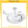 Powice Lamp Holder E27 with Switch, E27 Socket White with