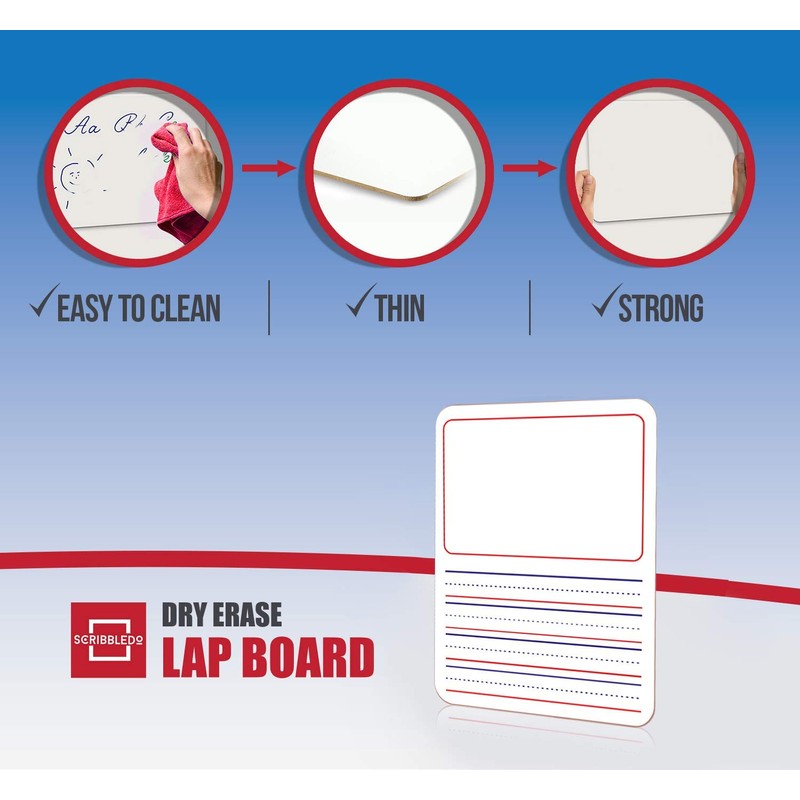 Dry Erase Storyboard - 9"x12" - Lap White Board for