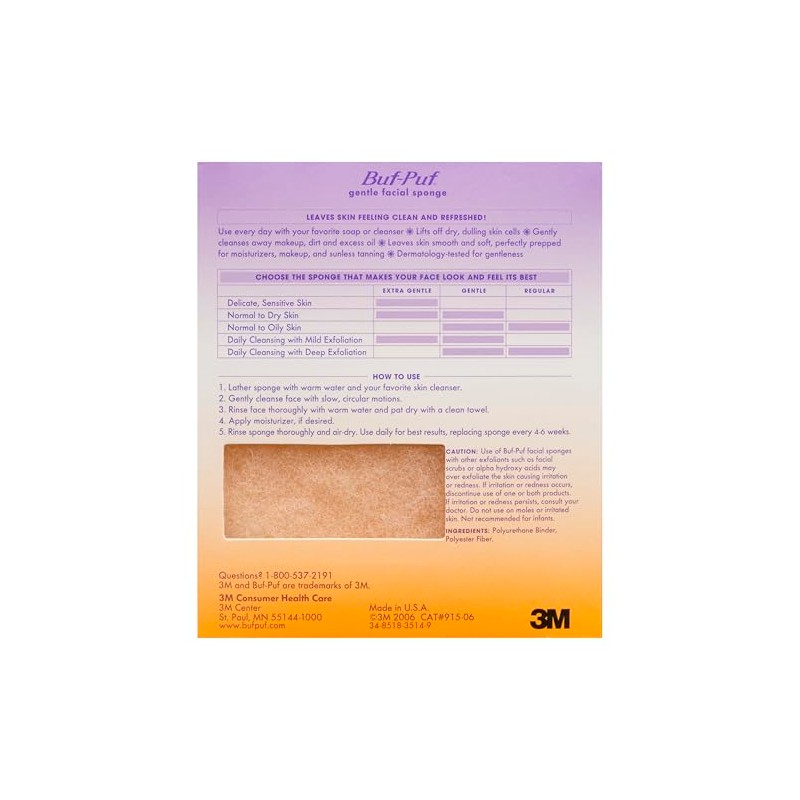 Buf-Puf Reusable Gentle Facial Sponge (Pack of 3)