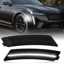 Smoked Front Bumper LED Side Marker Lights for CT5 2020-2024
