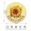 Lygond Metal Sign Tin Sign Retro Round Garden Flower Sunflower