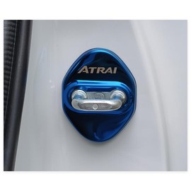 OKAYOHINN S-MSGL Daihatsu New Atley 6th Generation Front Left and Right Doors, Striker Cover, Door Lock Cover, Plating, Accessories, Interior Parts, Stainless Steel, 2 Pieces, Easy to Install (Blue)