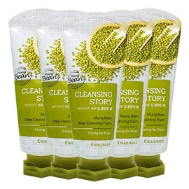 Face washing story Kwaulnara Face Wash Story Deep Cleansing Foam Mung Bean 120gx5 / 과일나라 세안이야기 딥클렌징폼 녹두 120gx5개