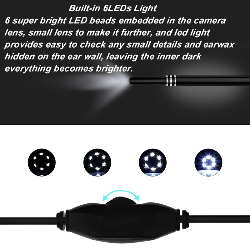 3-in-1 Mini Visual Ear Spoon USB HD Endoscope Camera Ear
