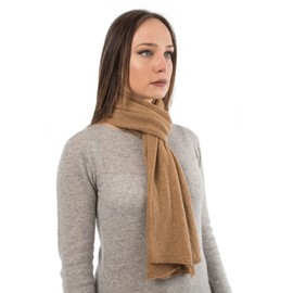 Dalle Piane Cashmere - Scarf made of 100% cashmere - made in Italy - for men / women, Camel
