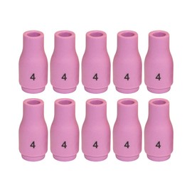 WeldingCity 10-pk Alumina Ceramic Cup 13N08 (#4, 1/4") for TIG Welding Torch 9, 20 and 25 Series from Weldcraft Lincoln Miller ESAB CK