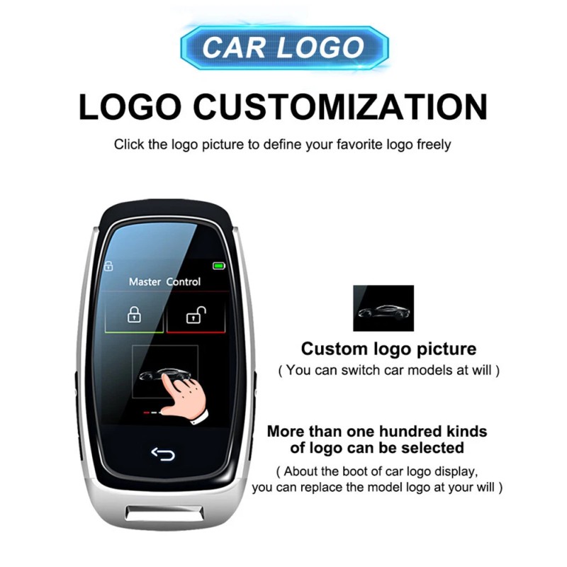 BCSMMCAR Touch Screen Display Digital Car Remote Smart Key LCD