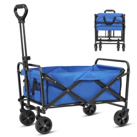 ZOMEYLPO Collapsible Wagon Cart Foldable,Wagon Carts with Wheels Folding,Utility Grocery Lounge Wagon for Sand Camping Sports Shopping Outdoor