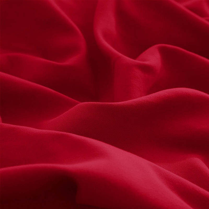 AMEHA Double Fitted Sheet - Red Bed Sheets Extra Deep