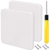 Acmerota 2Pack Single Blank Plate Hidden Screw Hole 1 Gang