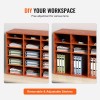 27 Compartment Medium Density Fiberboard Literature Organizer Adjustable Shelves Wood