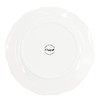 Elama Henryi 6 Piece Embossed Rim Detail Porcelain White Dinner