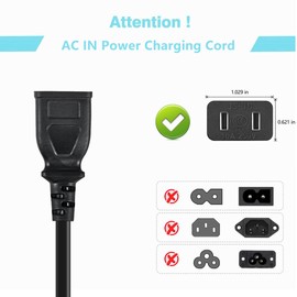 SLLEA 5ft AC in Power Cord Plug for EverStart MAXX 1200 PEAK AMPS JUMP Starter