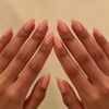 Uñas postizas cortas de almendra, naranja melocotón, stiletto corto, uñas