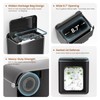 InnJoey 7-Piece Black Bathroom Set with Suction Wall Trash Can