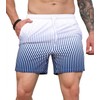 Curluriy Swimming Shorts for Men Beach Shorts Colour Gradient Board