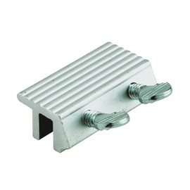 Defender SecurityProducts U 9805 Sliding Door Lock, Double Screw, Aluminum Finish