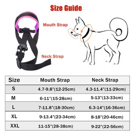 ILEPARK Fabric Muzzle to Prevent Dogs from Barking, Chewing, Adjustable Neck, Breathable (M,Pink)