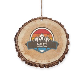 CafePress Park City Mountain Resort Park City Utah Rustic Wood Ornament, 2.75"x2.5"
