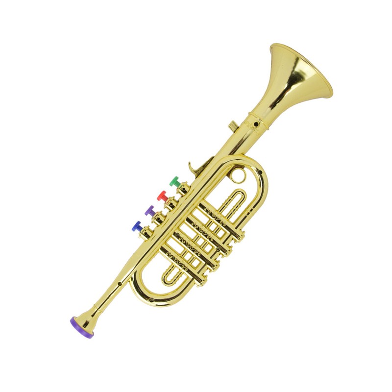 Kid Trumpet Golden Coated Plastic Children Preschool Music Toy Gift