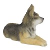 German Shepherd Puppy Sitting Looking Left Collectible Figurine Miniature 4.25"L