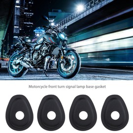 2 Sets Motorcycle Indicator Adapter Plates Compatible with Yamaha MT07 MT09 Indicator Plates Front Rear Indicator Cover Indicator Adapter Plate Made of Plastic in Black