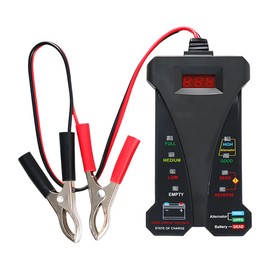 GAOLAOSY 12V Digital Car Battery Tester Voltmeter, Alternator Charging System Analyzer with LCD Display and LED Indication, Electrical Automotive Voltage Indicator for Cars, Trucks, Motorcycles