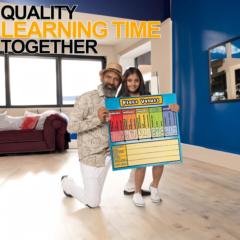 Place Value Dry Erase Board Set for Kids - 24